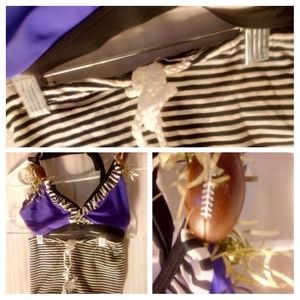Sexy 2 peice football skirt bikini set